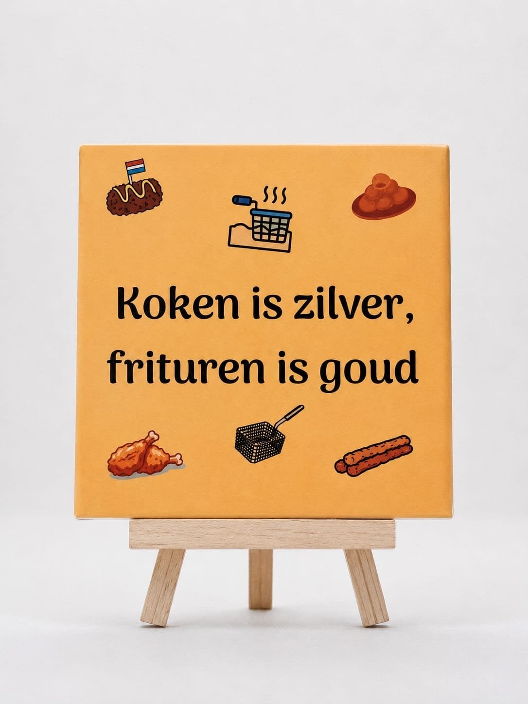 Decoratieve tegeltjes met spreuken, Overige stijlen, Nieuw, Ophalen of Verzenden, Oranje