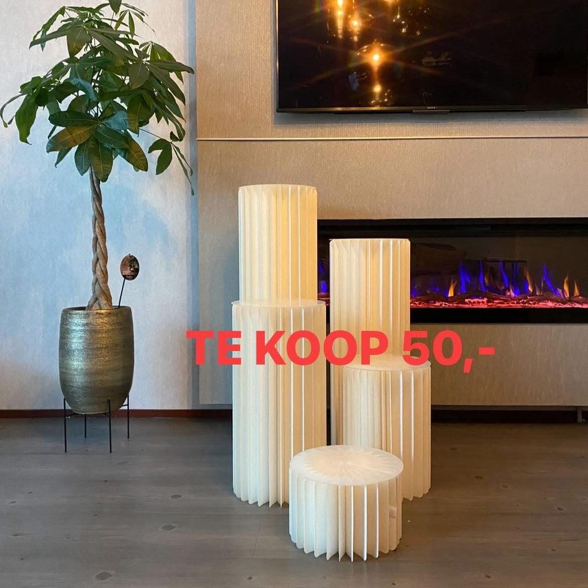 Zuilen 5 delig wit te koop nooit gebruikt: 50,-, Ophalen of Verzenden, Zo goed als nieuw