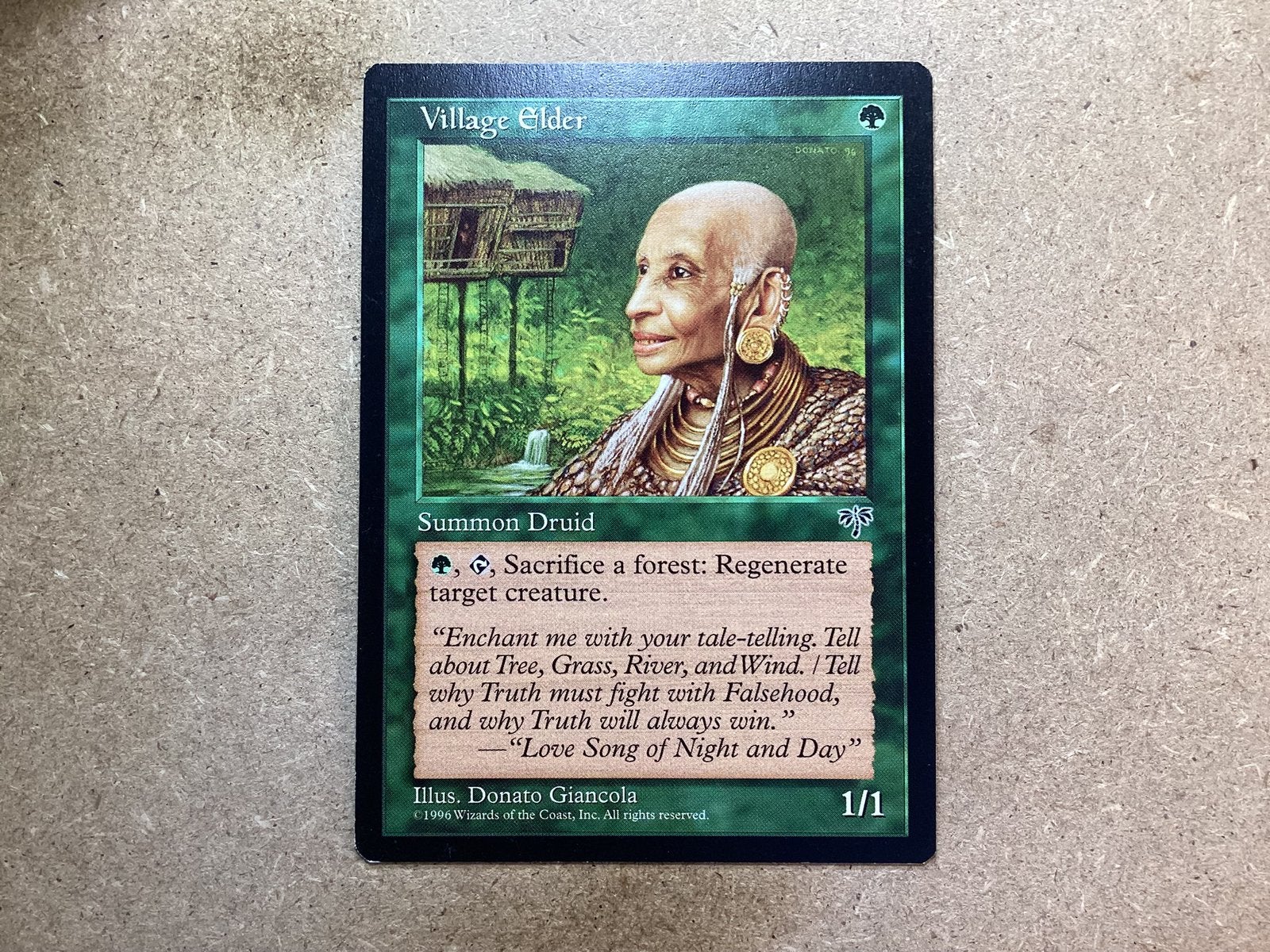 1x Village Elder (Excellent), Ophalen of Verzenden, Zo goed als nieuw, Losse kaart