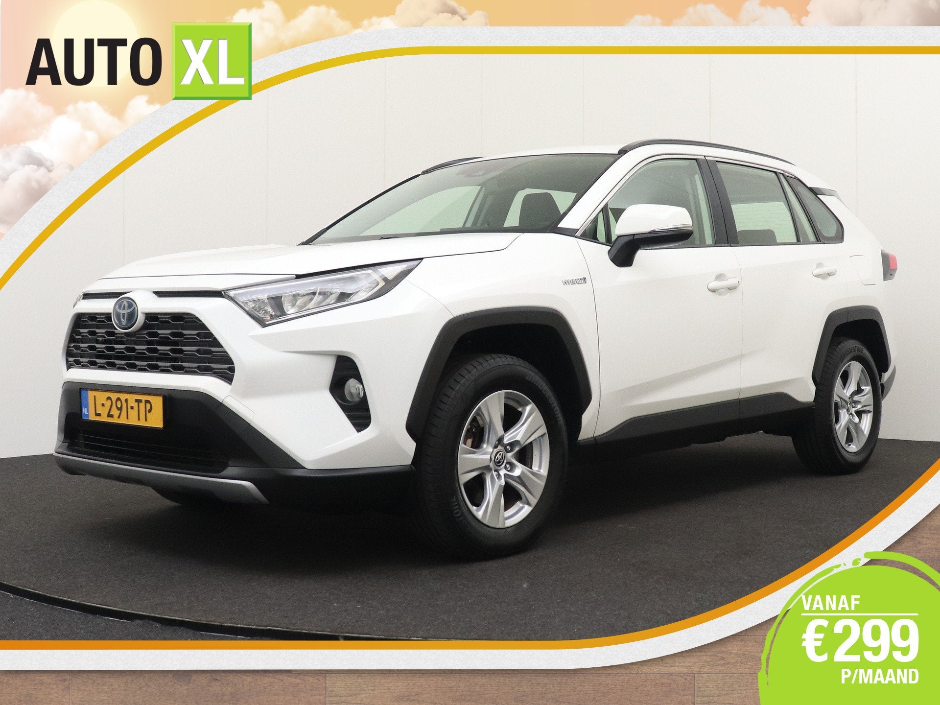 Toyota RAV4 2.5 Hybrid Active Adapt. Cruise Carplay Camera, Auto's, Dealer onderhouden, Stof, Gebruikt, 4 cilinders