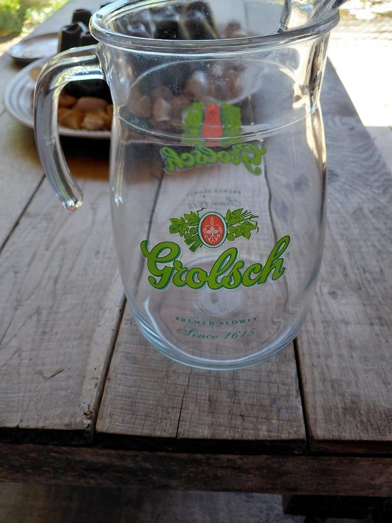 Grolsch Glazen Bierkan - 1 Pint, Verzamelen, Biermerken, Ophalen of Verzenden, Gebruikt, Overige typen, Grolsch