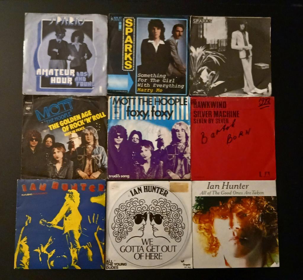 76 vinyl rock/pop singles, Cd's en Dvd's, Vinyl | Rock, Gebruikt, Originele persing, Poprock, 1970 - 1979, 7 inch, Ophalen of Verzenden