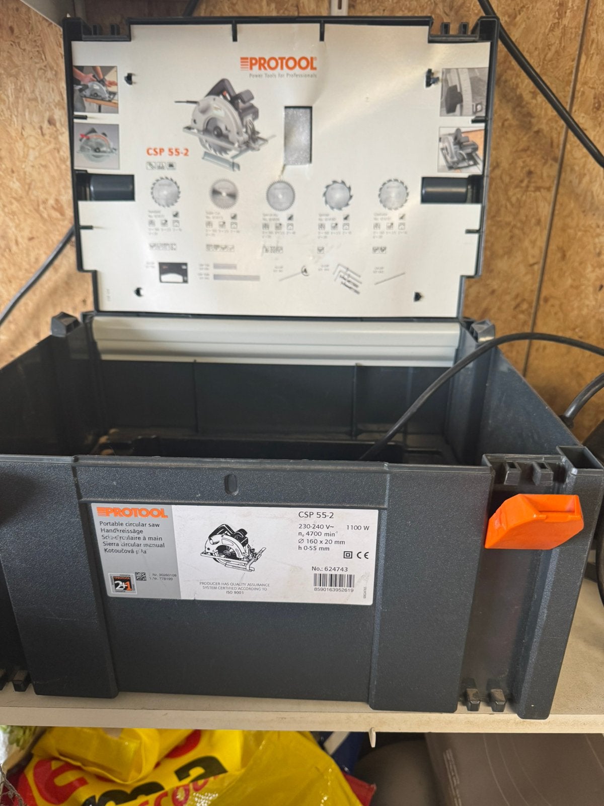 Protool csp 55-2, Cirkelzaag, 600 tot 1200 watt, Ophalen of Verzenden, Zo goed als nieuw