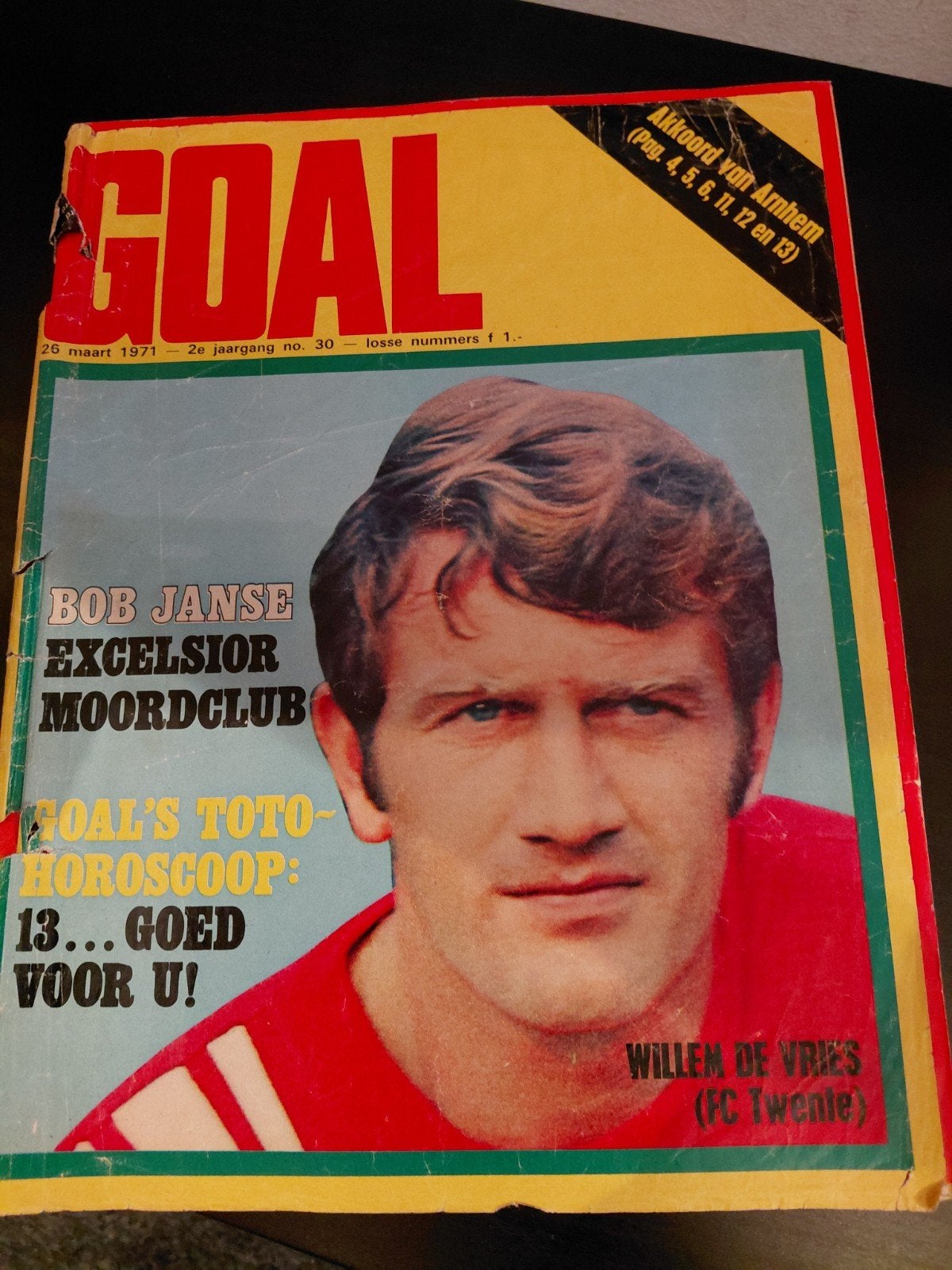 Tijdschrift "Goal"van 26 maart 1973, Ophalen of Verzenden