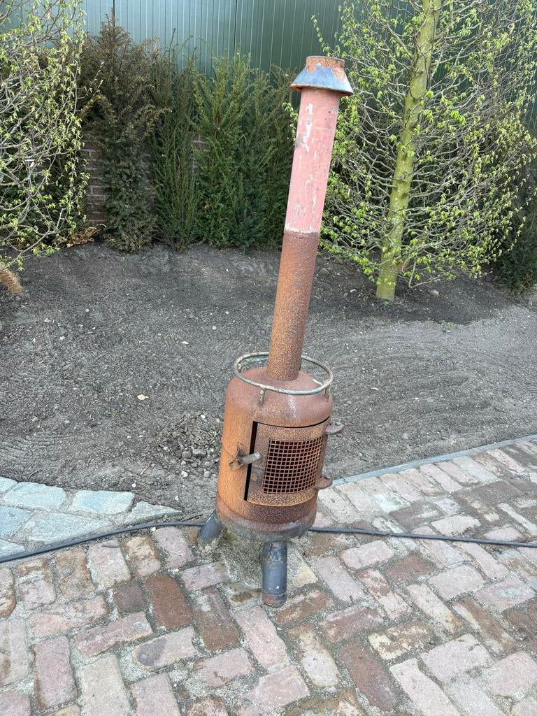 Robuuste buitenhoutkachel - Gezellige warmte voor uw tuin, Tuin en Terras, Tuinhaarden, Ophalen, Gebruikt