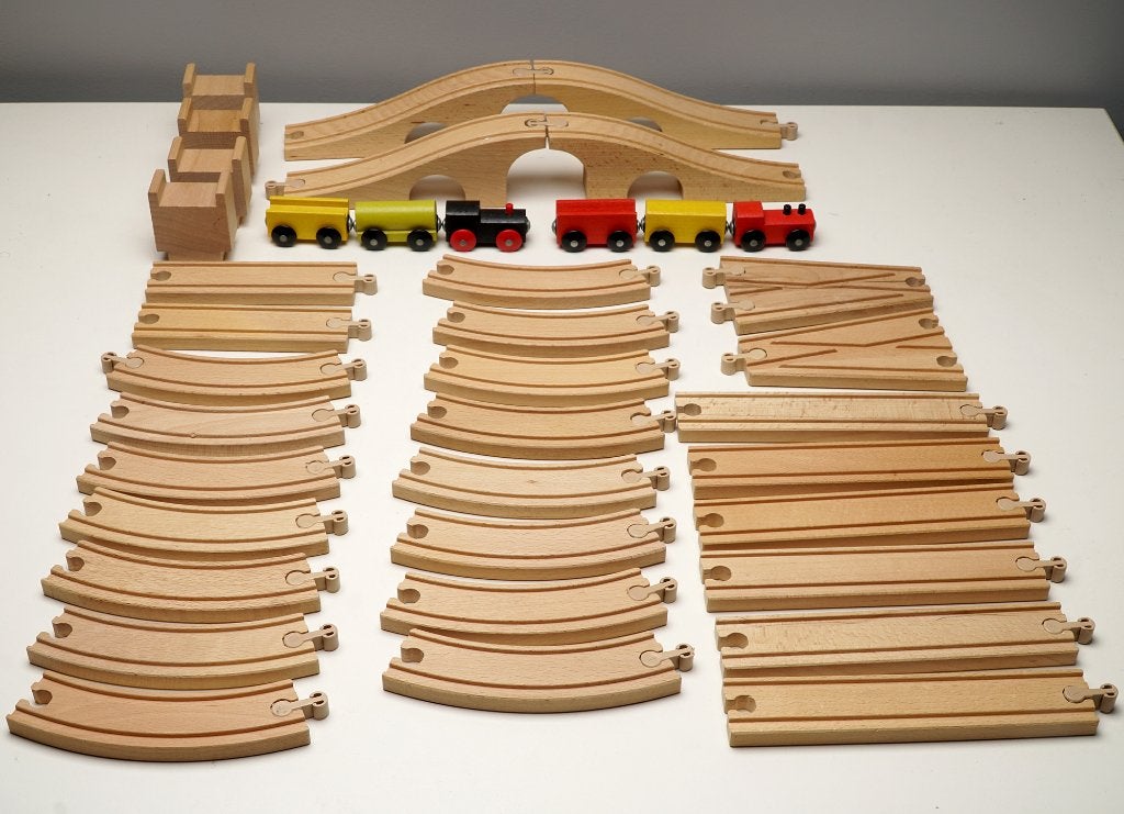 IKEA LILLABO houten treinen, Ophalen of Verzenden, Gebruikt, Overige typen