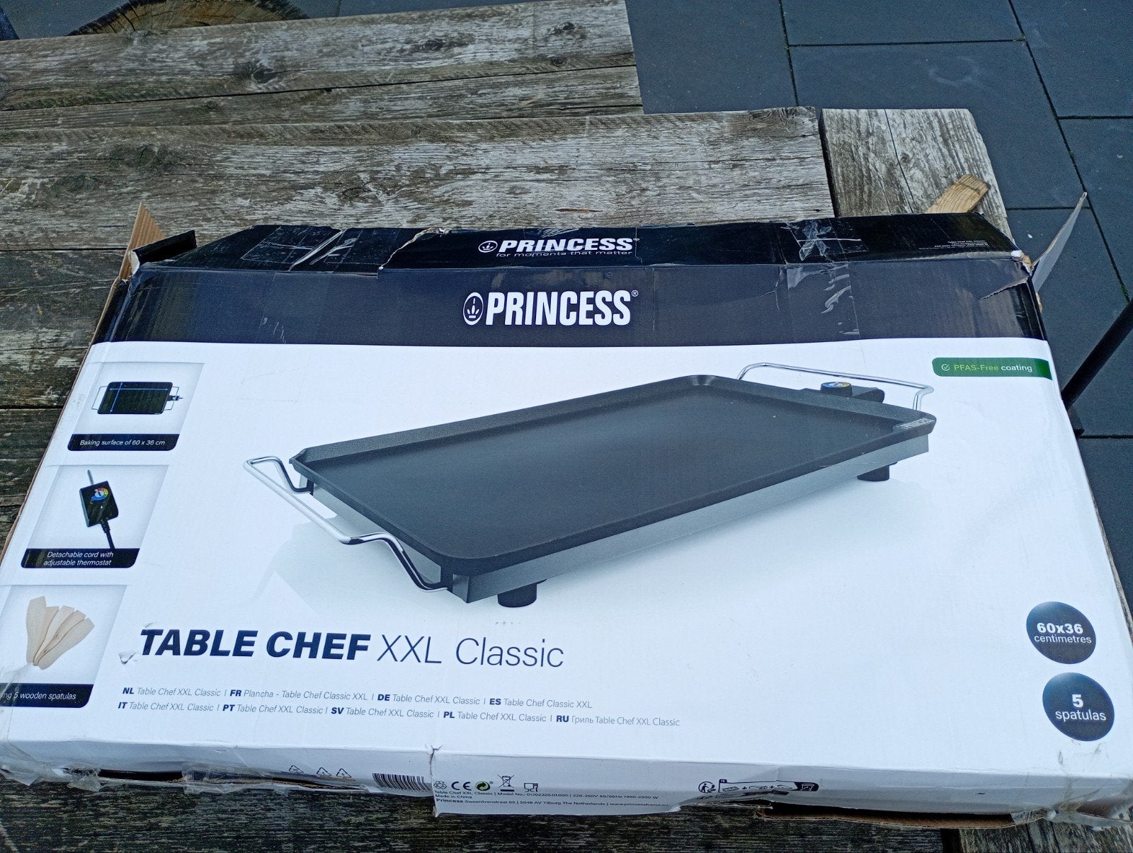 Princess Table Chef XXL Classic Bakplaat, Ophalen of Verzenden, Zo goed als nieuw, Tafelgrill