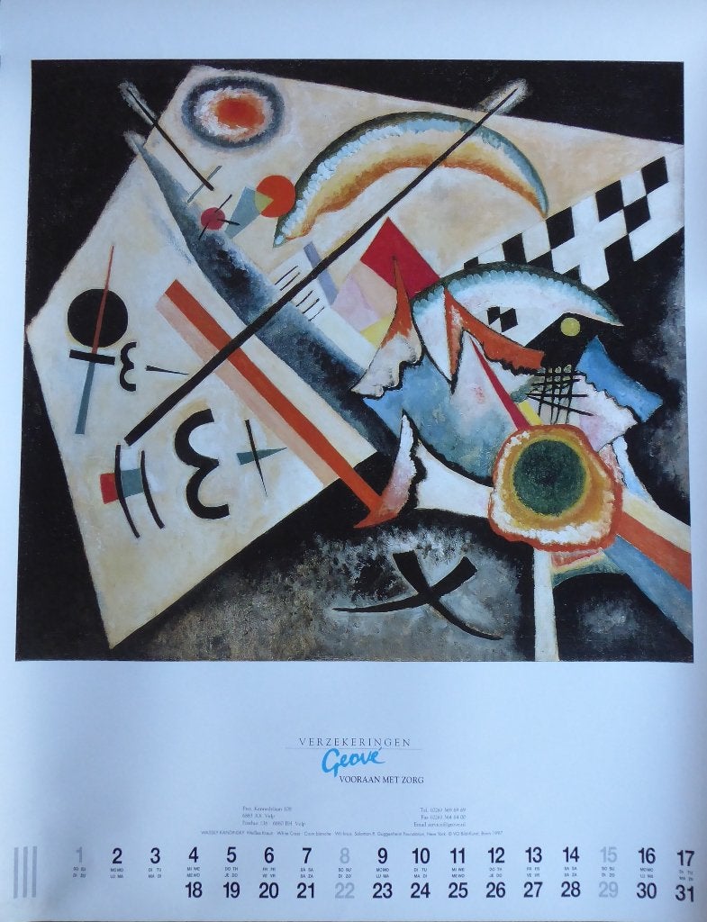 Poster Wassily Kandinsky - White cross, Ophalen of Verzenden, Nieuw