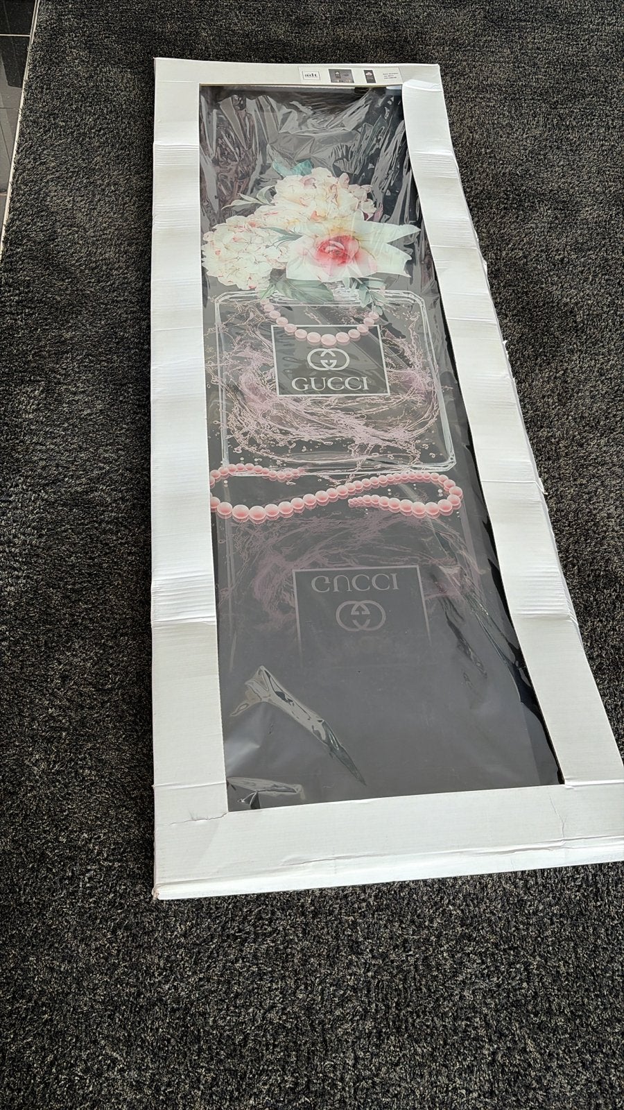 Gucci plexiglas Schilderij 60x180 cm - Nieuw, Ophalen, Nieuw, Schilderij, 75 – 100