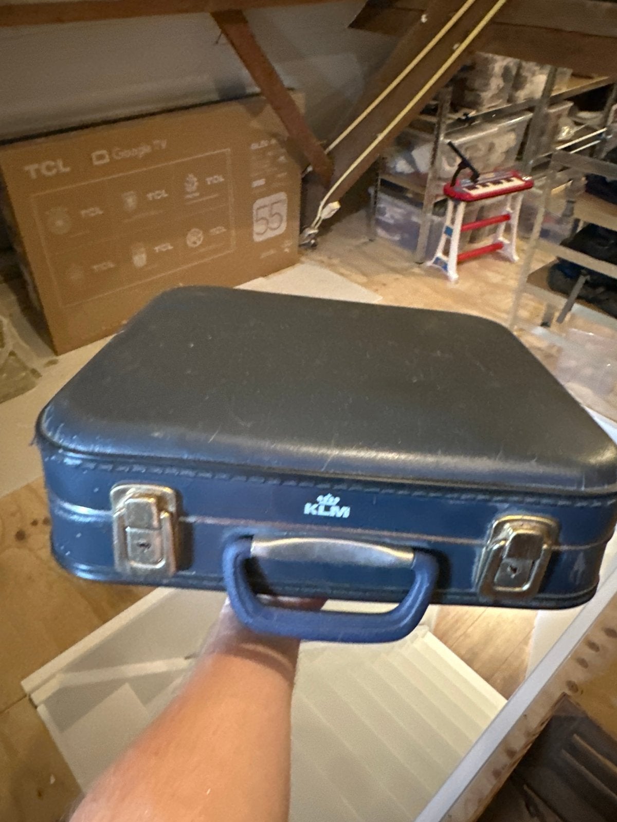 Vintage KLM Koffer - Blauw, Ophalen of Verzenden, Gebruikt