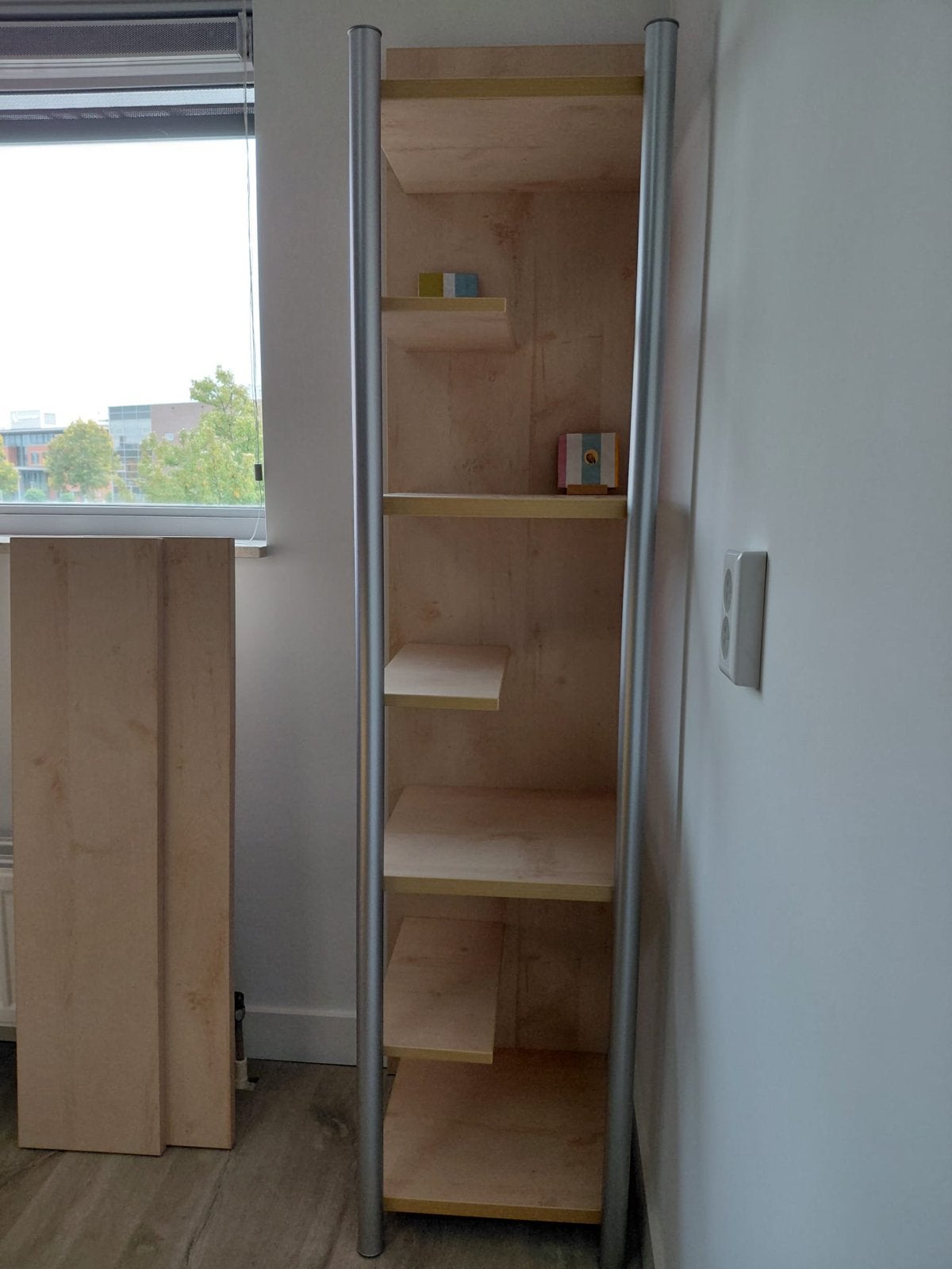 Auping open kast met 2 legplanken - Licht van kleur, Ophalen, Met plank(en), Minder dan 50 cm, Gebruikt