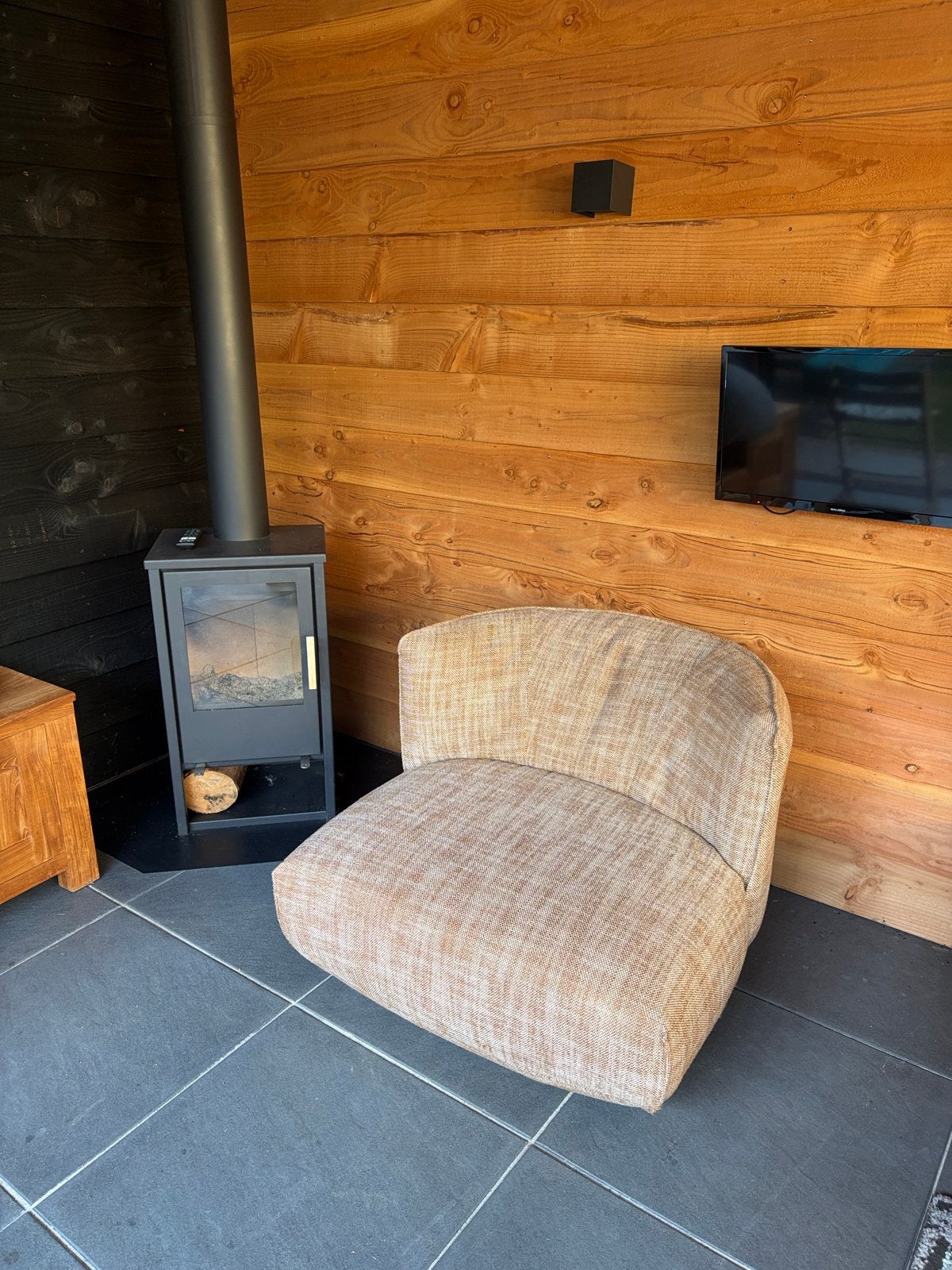 Draai fauteuil / Lounge stoel van Eijerkamp, Ophalen, Bruin, Zo goed als nieuw, Eén