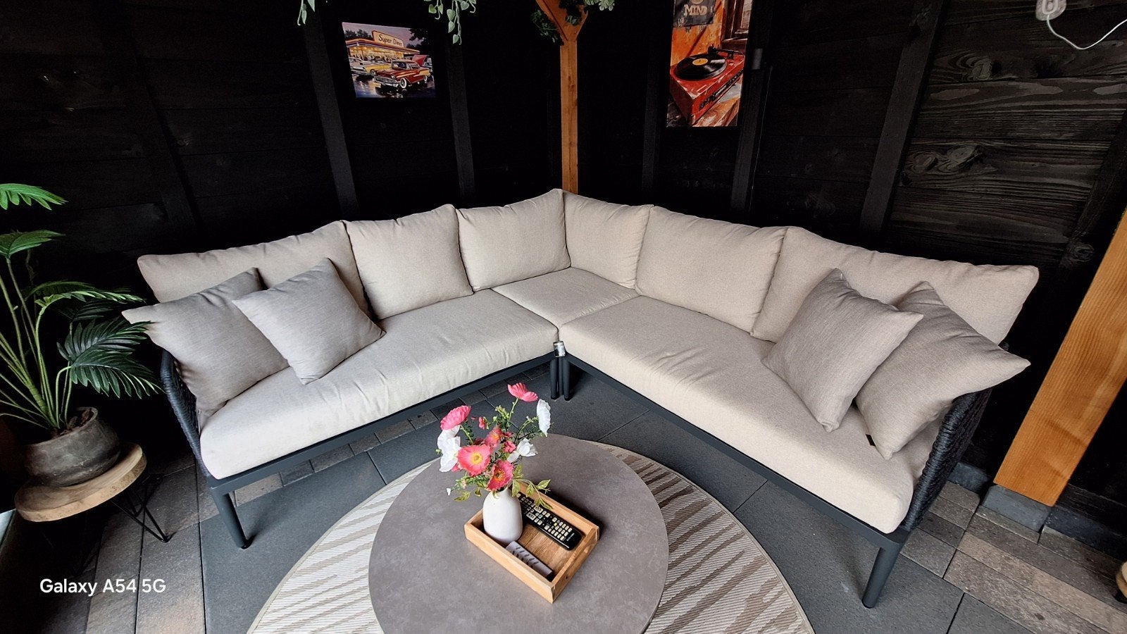 Coco Ibiza 3-delige loungeset - zgan, beige kussens, Tuin en Terras, 5 zitplaatsen, Aluminium, Ophalen of Verzenden, Zo goed als nieuw