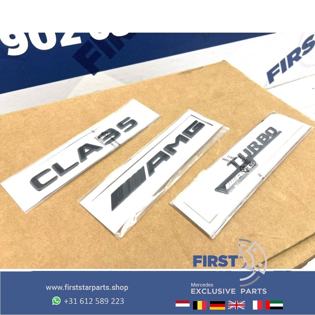 W118 CLA35 AMG LOGO SET ZWART emblemen CLA 35 Klasse 2018-20