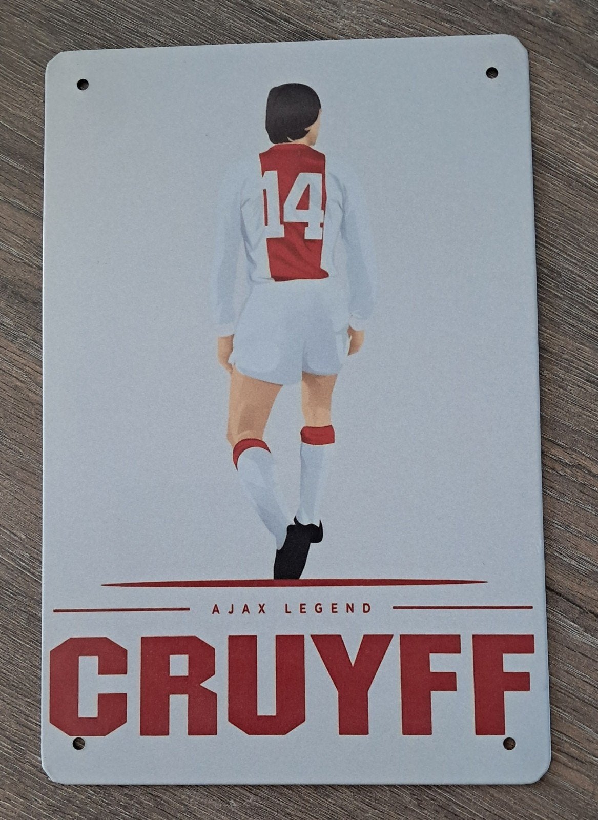 Metalen bordje Ajax Legend Cruyff #14, Ophalen of Verzenden, Nieuw, Ajax, Overige typen
