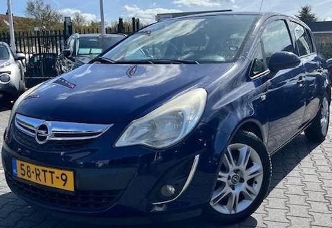 Opel Corsa 1.0 12V 5D 2011 Blauw Trekhaak, 40 €/maand, Blauw, Origineel Nederlands, Bedrijf