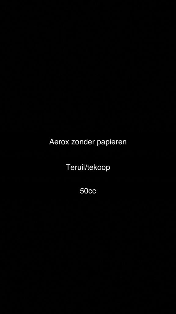 Aerox 50cc tekoop, Ophalen, Tweetakt, Aerox, Maximaal 45 km/u