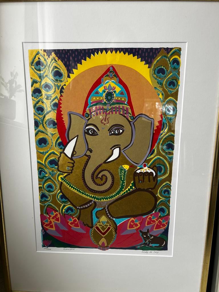 Litho Lindy de Jong - Ganesha, Antiek en Kunst, Kunst | Litho's en Zeefdrukken, Ophalen of Verzenden