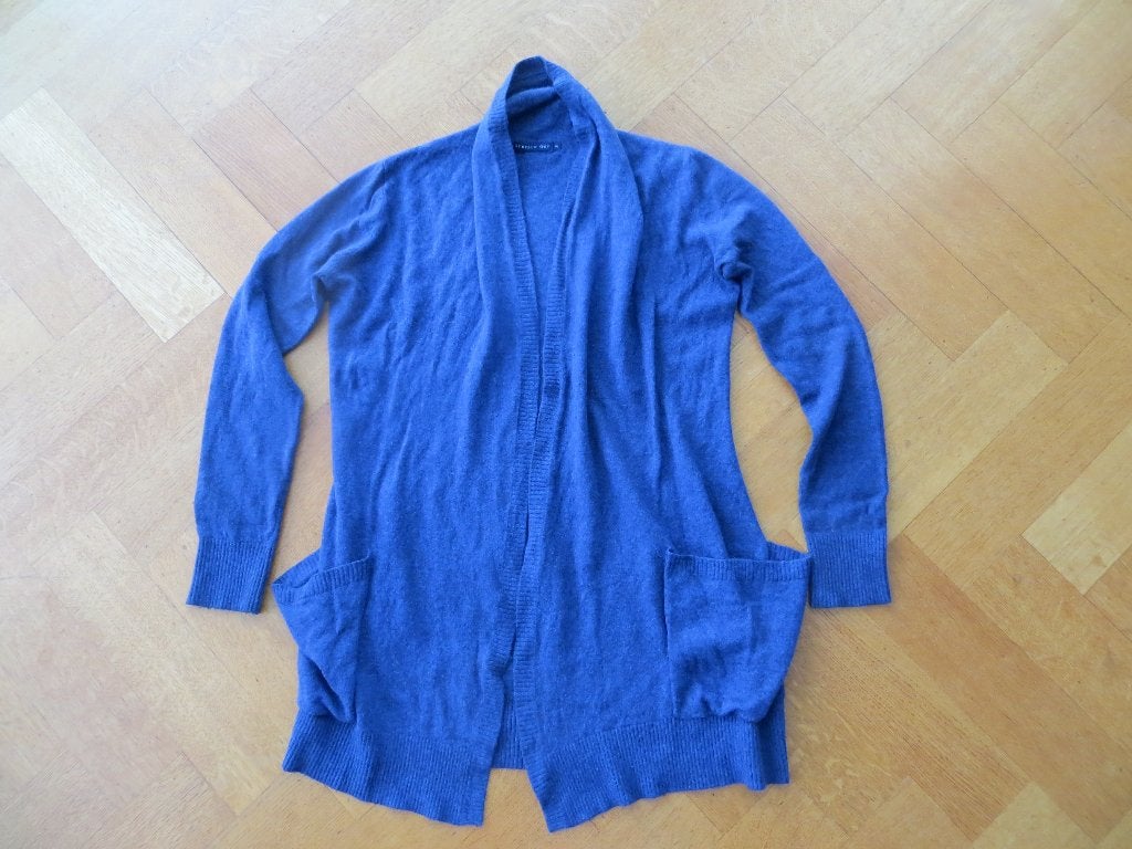 Vest lang Blauw Sjaalkraag zakken Alpaca Wol Polyamide S, Steppin Out, Blauw, Ophalen of Verzenden, Zo goed als nieuw
