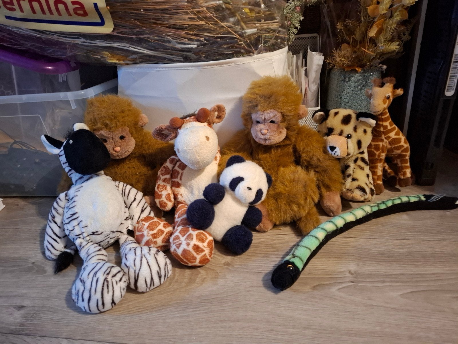Leuke zachte jungle dieren knuffels, Ophalen of Verzenden, Gebruikt, Meerkleurig, Overige typen