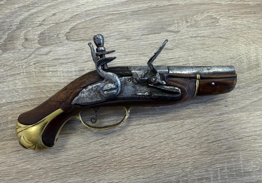 Antiek klein Flintlock pistool 1780/1820, Verzamelen, Militaria | Algemeen, Landmacht, Overige typen, Nederland, Ophalen of Verzenden