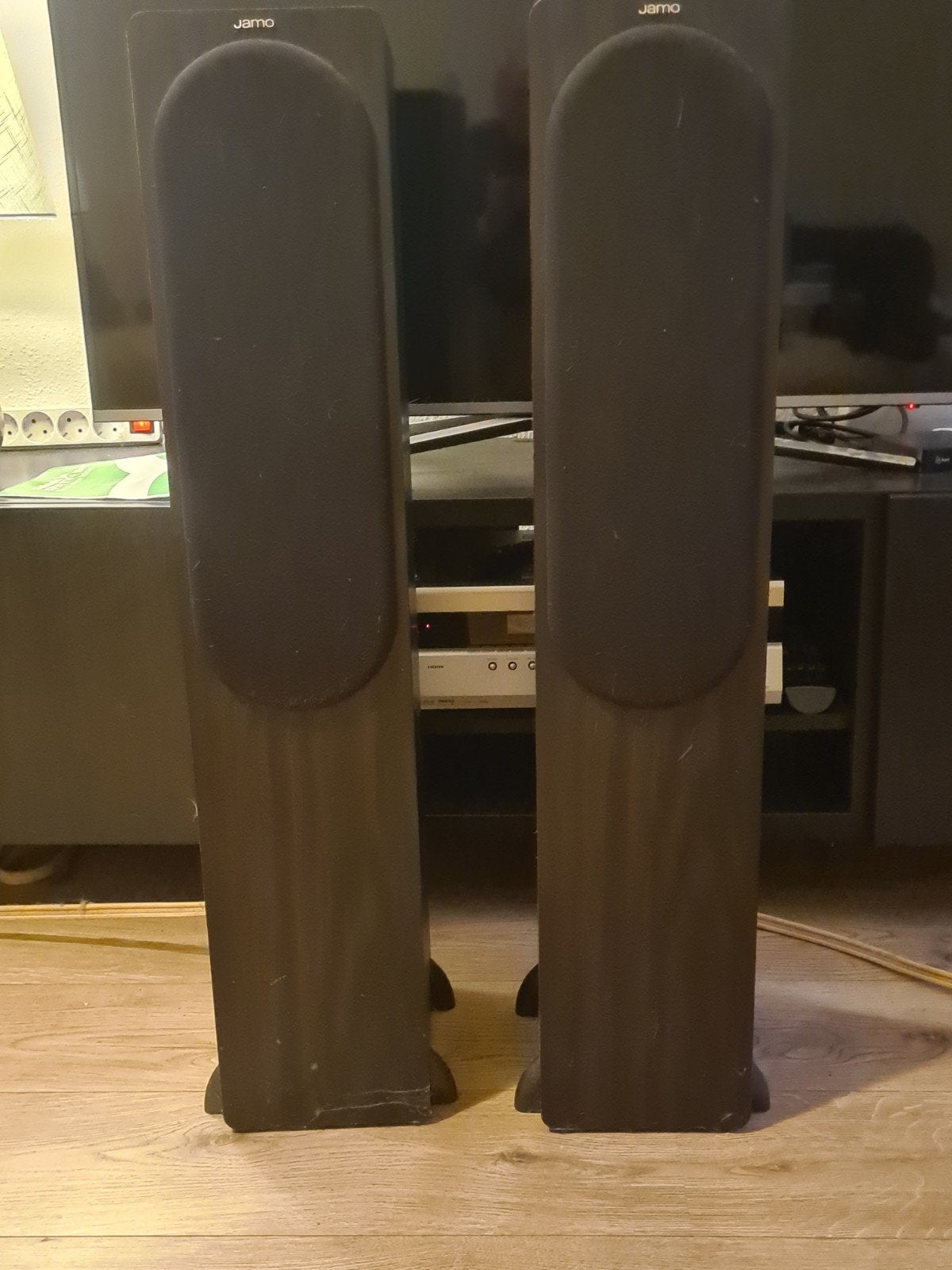Jamo S 426 Vloerstaande Luidsprekers - Zwart, Vloerstaande luidspreker, Gebruikt, 120 tot 150 watt, Ophalen of Verzenden