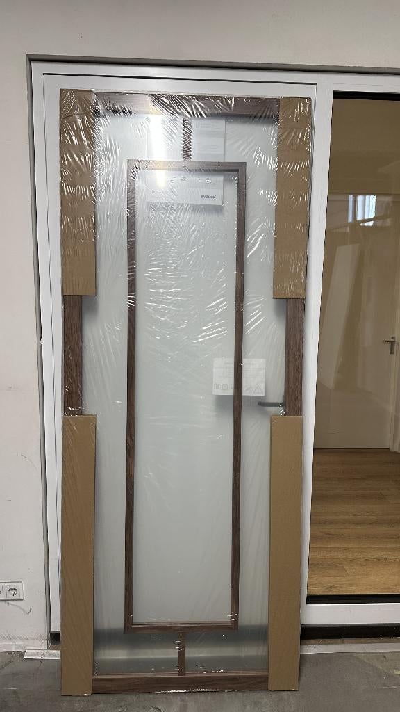 NIEUW donker eiken deur 93.0 x 231.5 Stomp links, Doe-het-zelf en Verbouw, Deuren en Horren, 80 tot 100 cm, 215 cm of meer, Binnendeur