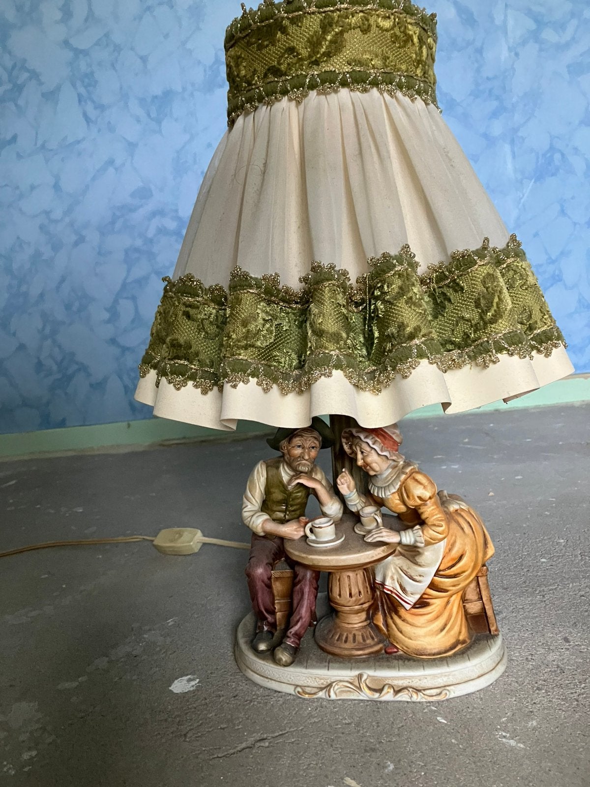 Vintage capodimonte lamp, Ophalen of Verzenden