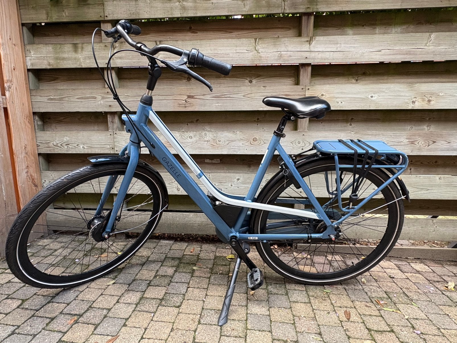 Gazelle citygo damesfiets D54 blauw/wit zeer goede staat, Ophalen, 53 tot 56 cm, Versnellingen, Zo goed als nieuw