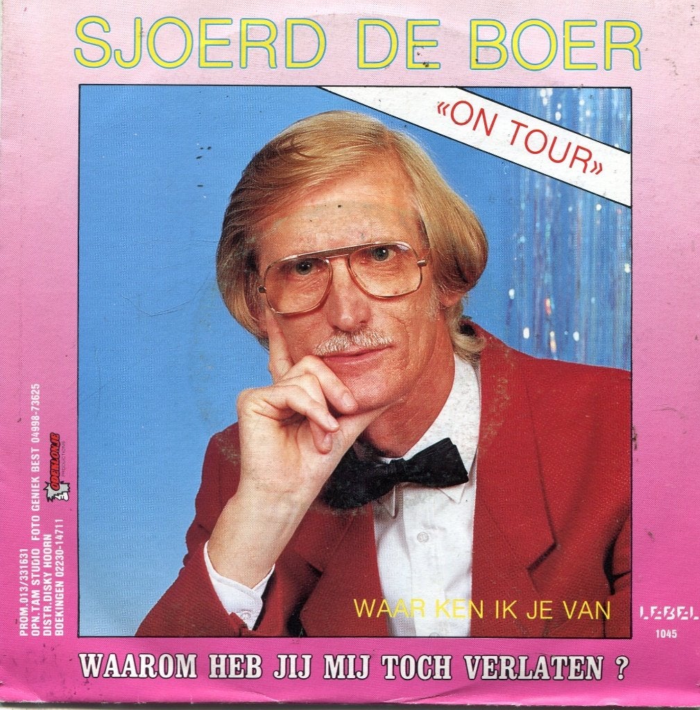 SJOERD DE BOER  -  Waarom heb jij mij toch verlaten ?, Fotohoes, Ophalen of Verzenden, Gebruikt, Nederlandstalig