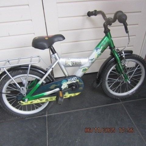 TE KOOP MOOIE LOEKIE JONGENS FIETS WIELMAAT 16 INCH, Ophalen, Gebruikt, Terugtraprem, 16 tot 20 inch