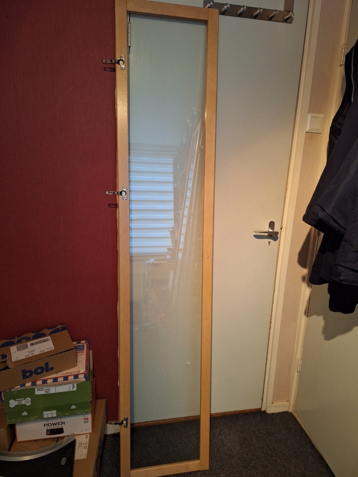 Kastdeuren met glas 4x (vitrine), Ophalen, Glas, Binnendeur, Minder dan 200 cm
