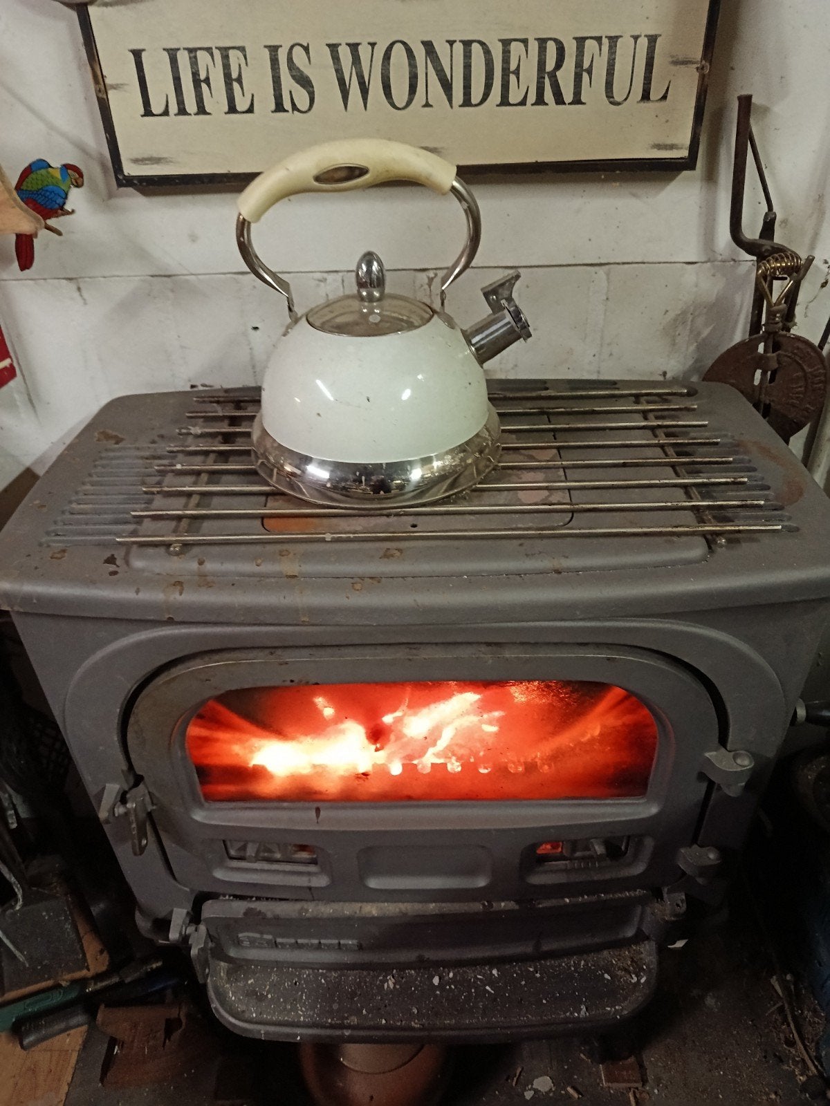 Gietijzeren Houtkachel - Efficiënte Warmtebron, Huis en Inrichting, Ophalen, Gebruikt, Houtkachel, Vrijstaand