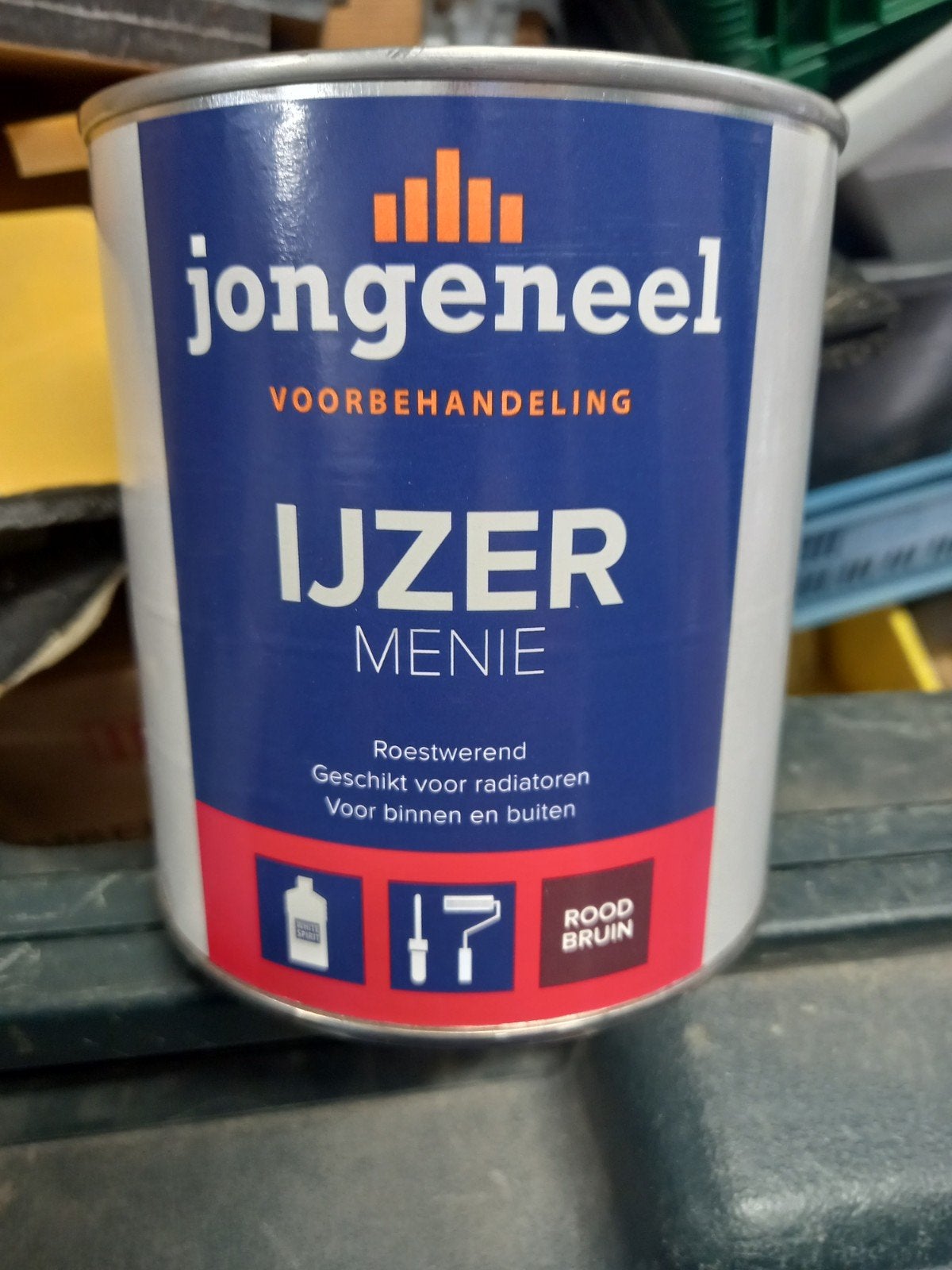 Nieuwe pot Jongeneel IJzermenie - Roestwerend, Doe-het-zelf en Verbouw, Verf, Beits en Lak, Ophalen of Verzenden, Nieuw, Wit