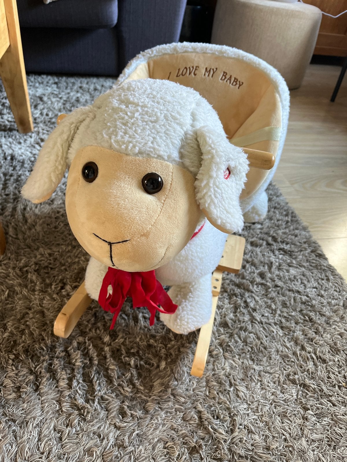 Schattig schaap schommeldier met geluid, Ophalen, Zo goed als nieuw, Overige typen, Met geluid