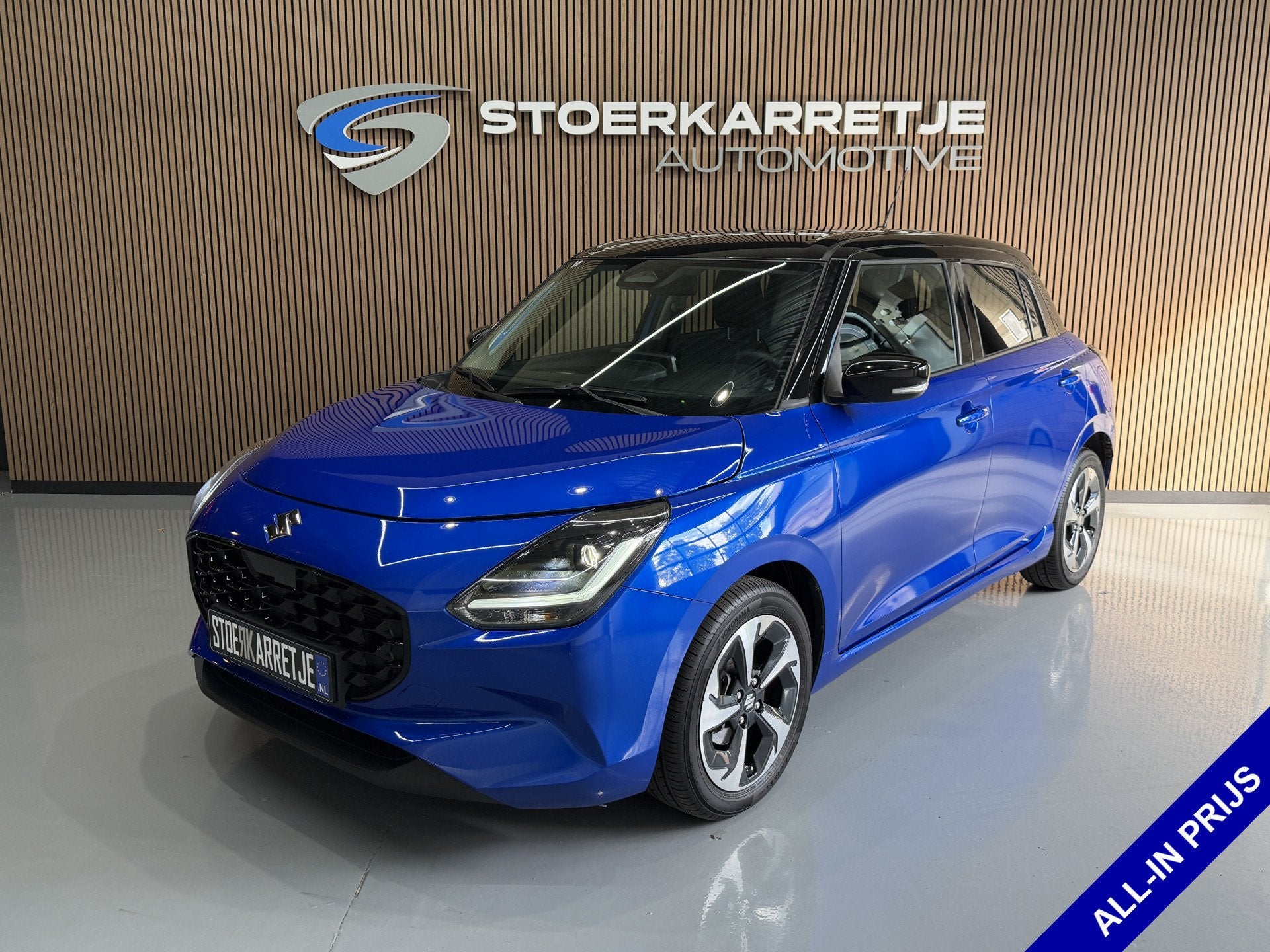 Suzuki Swift 1.2 Style Smart Hybrid | Navi | ACC | Dodehoek, Auto's, Gebruikt, Zwart, 4 cilinders, Blauw