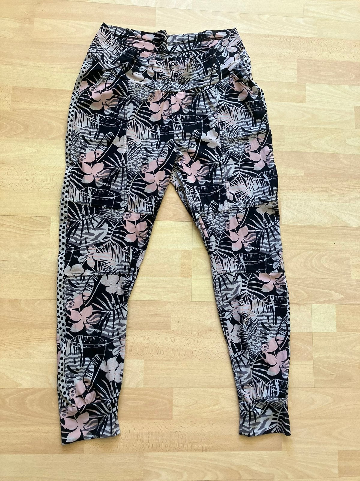 G-Maxx broek van travelstof zwart met print XL izgs, Zwart, Maat 46/48 (XL) of groter, Ophalen of Verzenden, Lang