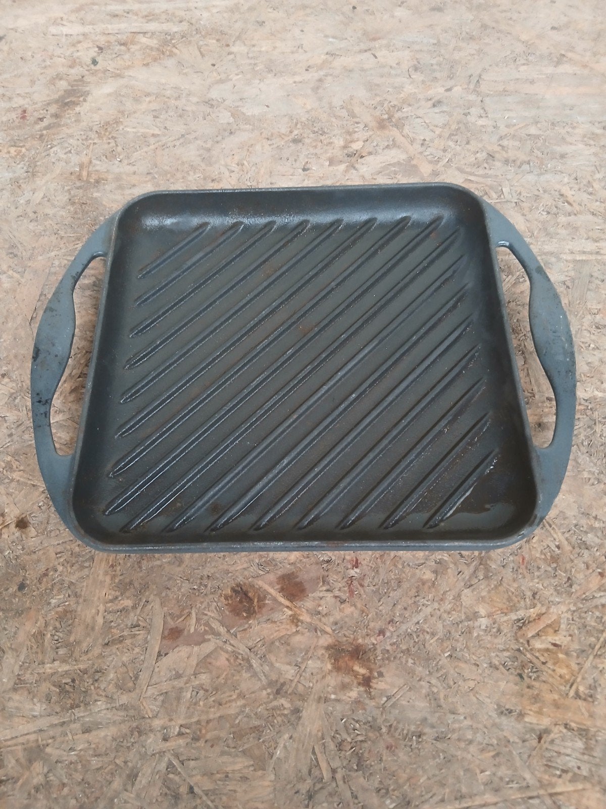 Le Creuset grillpan 24x24 cm, Overige materialen, Gebruikt, Onbekend, Ophalen of Verzenden