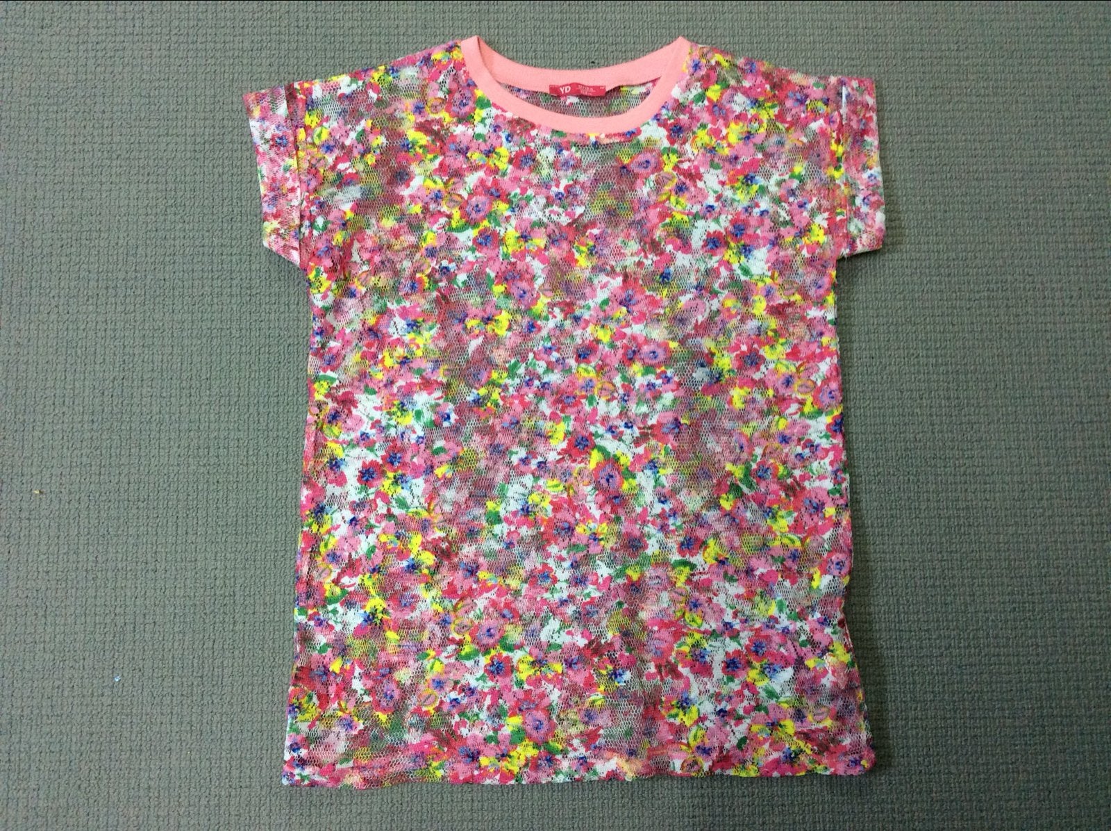 YD Shirt Maat 158 met bloemenprint, Kinderen en Baby's, Kinderkleding | Maat 158, Ophalen of Verzenden, Zo goed als nieuw, Meisje