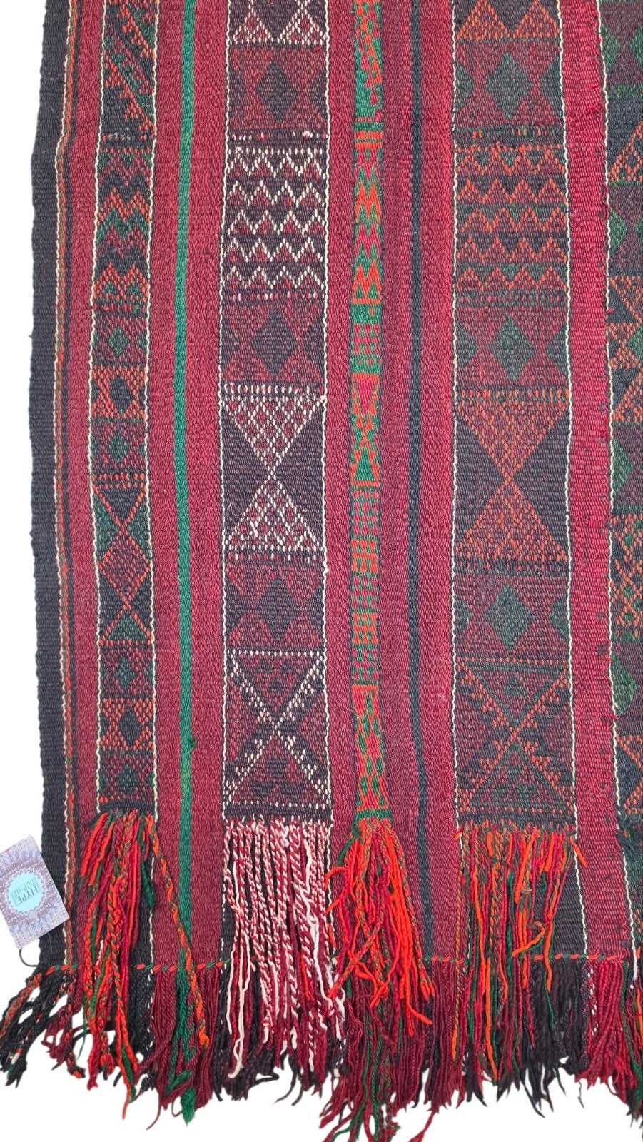 Handgeweven Persian wool Kelim tapijt loper Soumak 108x292cm, Huis en Inrichting, Stoffering | Tapijten en Kleden, Gebruikt, 100 tot 150 cm