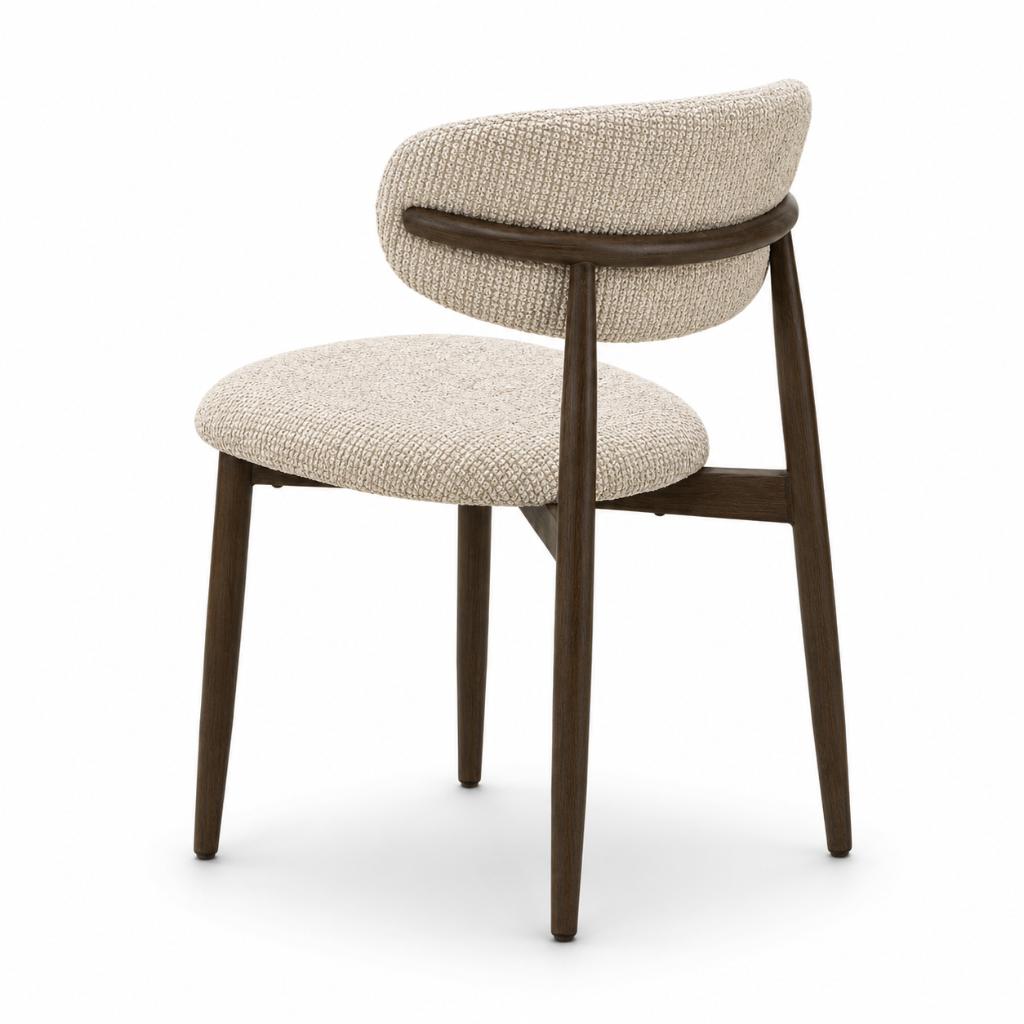 Zeer luxe Japandi stoel met mooie beige of bruine stof NEW!!, Overige kleuren, Ophalen of Verzenden, Stof, Vijf, Zes of meer stoelen