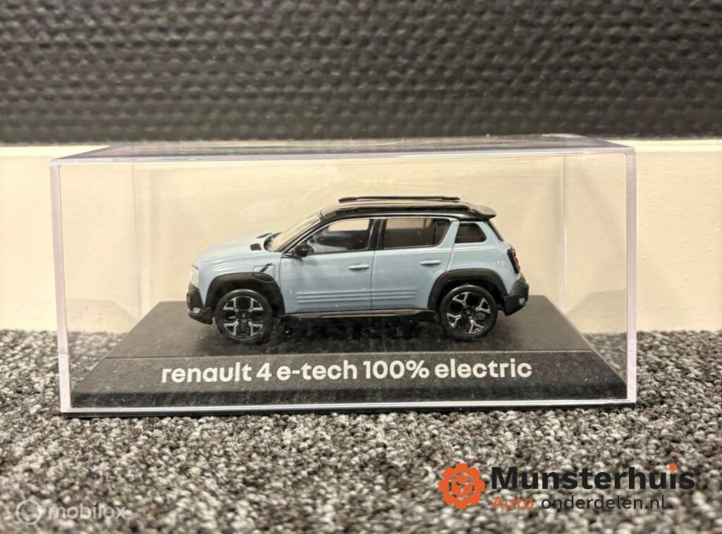 Miniatuur Renault 4 e-tech 100% electric 1/43, Nieuw, Ophalen of Verzenden