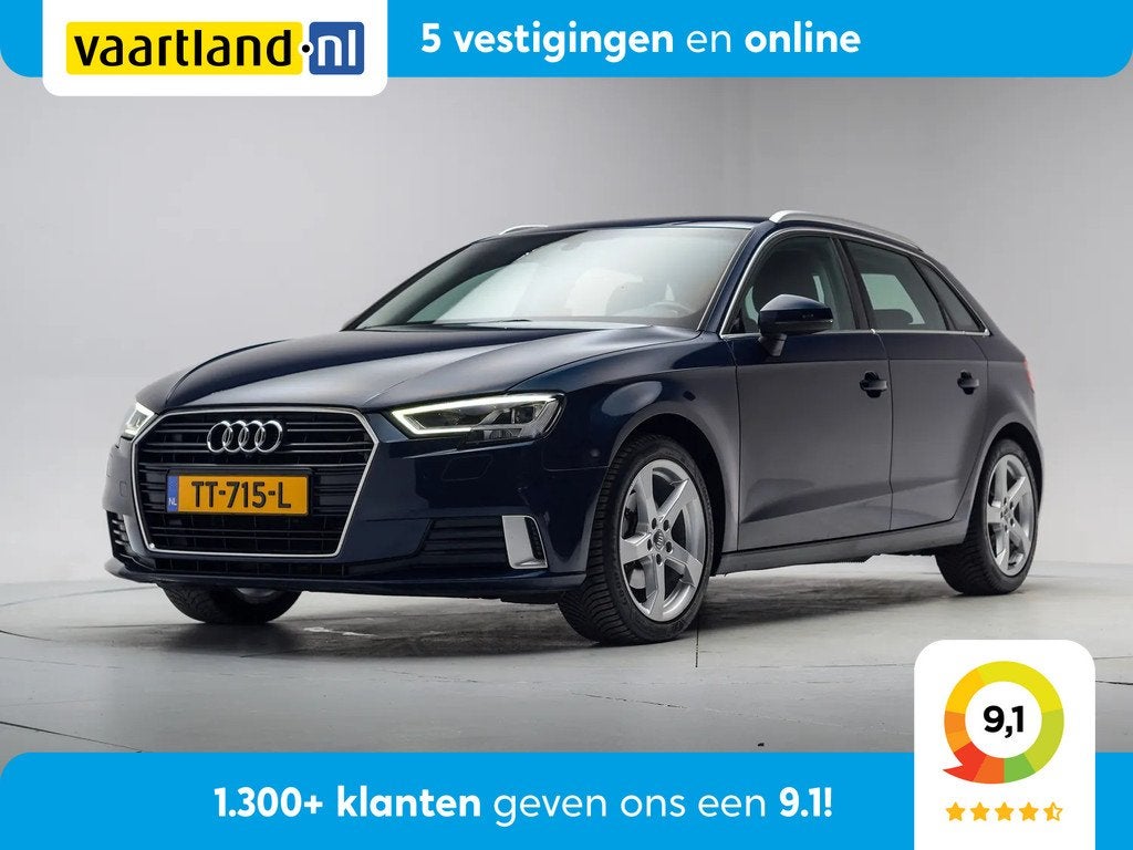 Audi A3 30 TFSI Sport Edition Aut. [ Navi Sportstoelen LED ], Gebruikt, Blauw, 116 pk, Origineel Nederlands