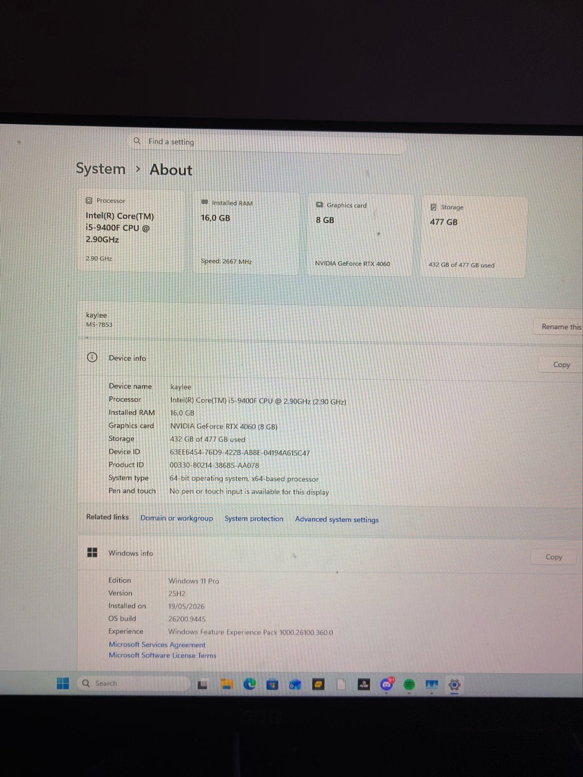 Foto 10 van Gaming PC RTX 4050 | i5-9400F | 16GB RAM | 512GB SSD