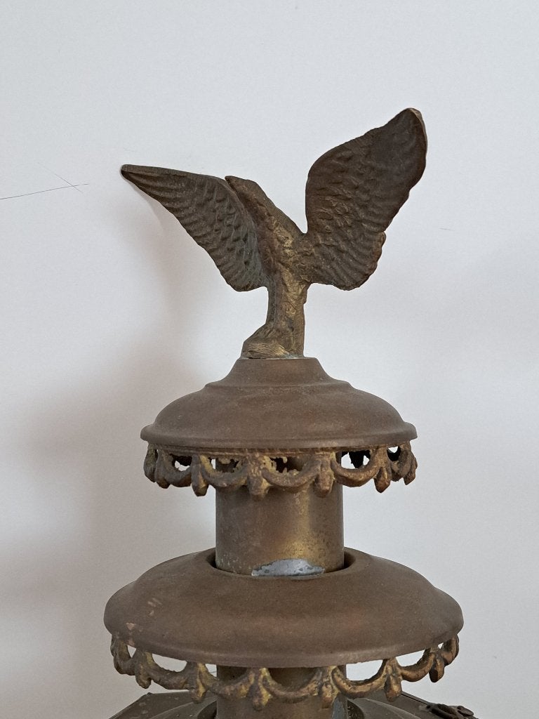 Antieke koperen koetslamp,circa 1920., Ophalen