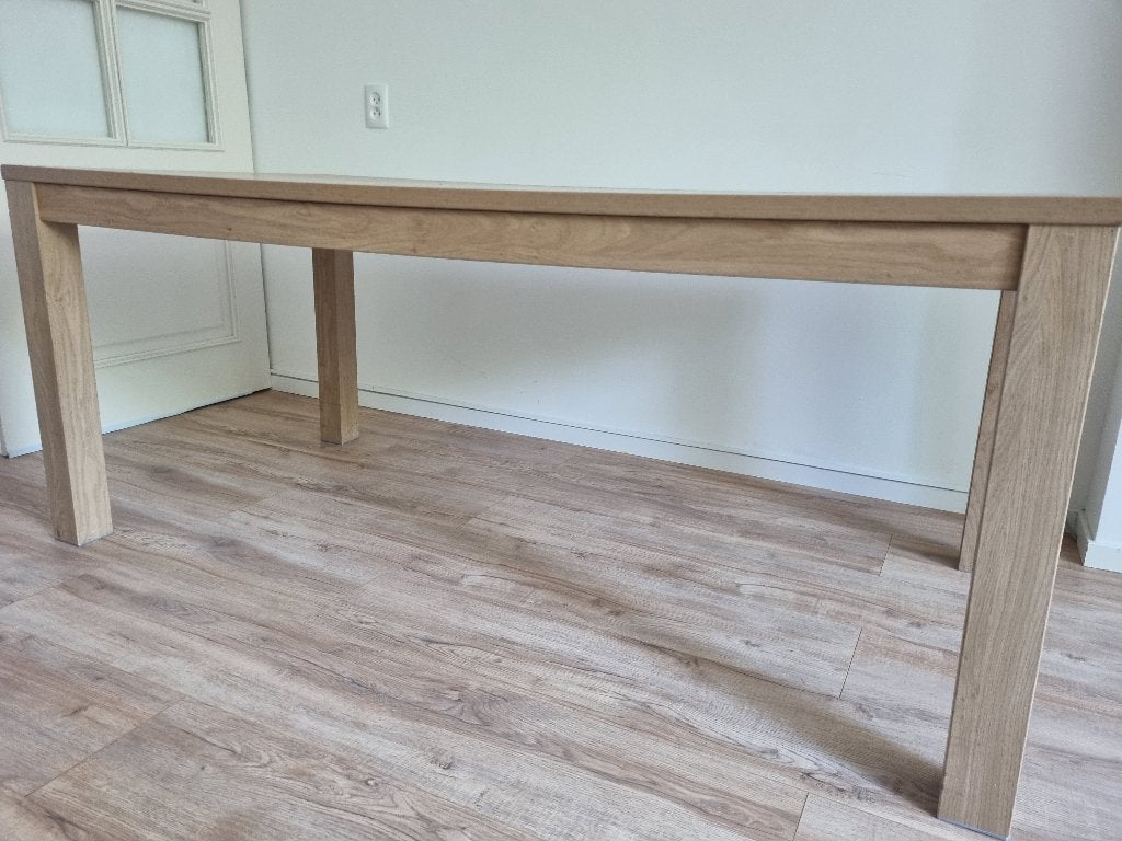 Eet tafel, Eikenhout, Zo goed als nieuw, Vijf personen of meer, 150 tot 200 cm