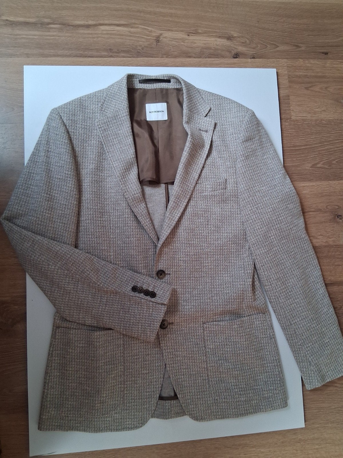 Roy Robson Slim Fit Colbert - Maat 50, Beige, Ophalen of Verzenden, Zo goed als nieuw, ROY ROBSON