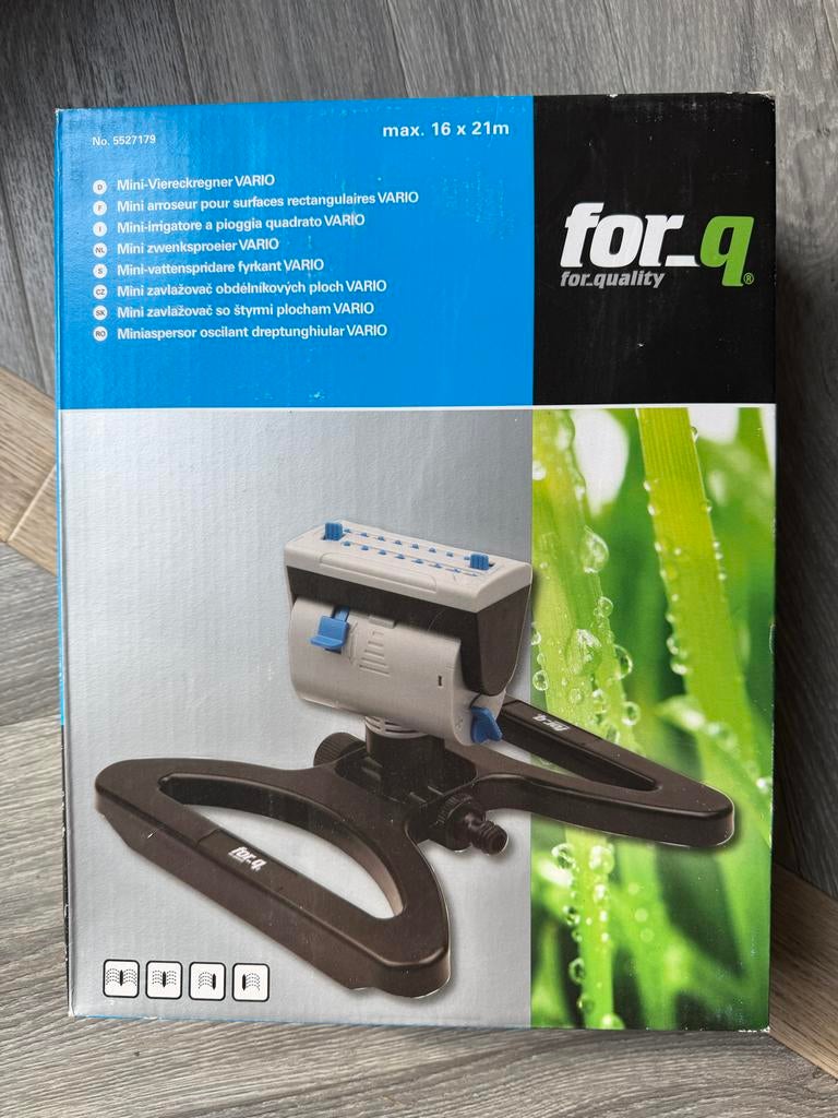 For.q Zwenksproeier Vario - max. 16x21m, Tuin en Terras, Tuinsproeiers, Ophalen of Verzenden, Nieuw, Multisproeier
