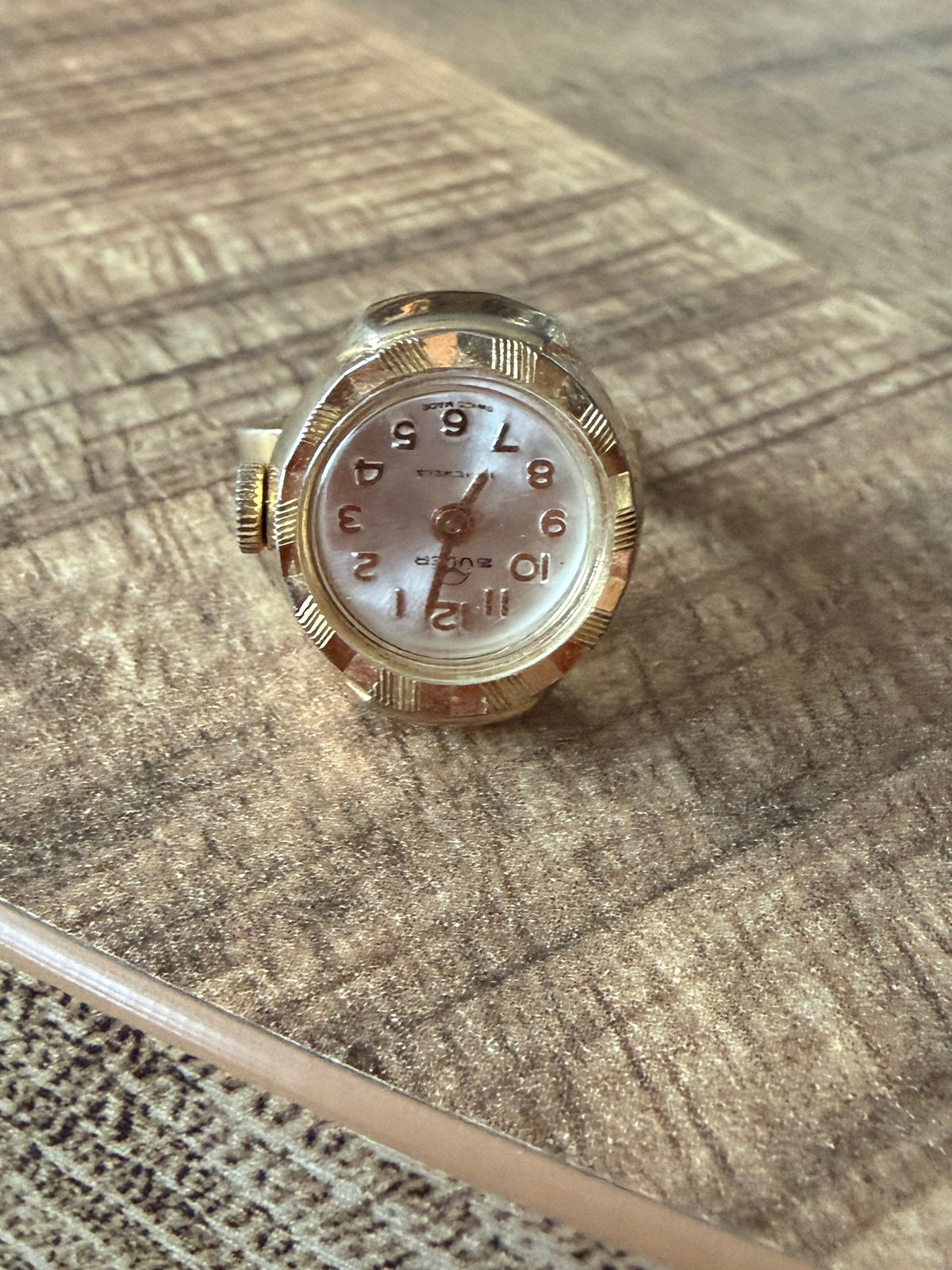 Vintage horloge ring, Ophalen, Staal, Overige merken, 1960 of later