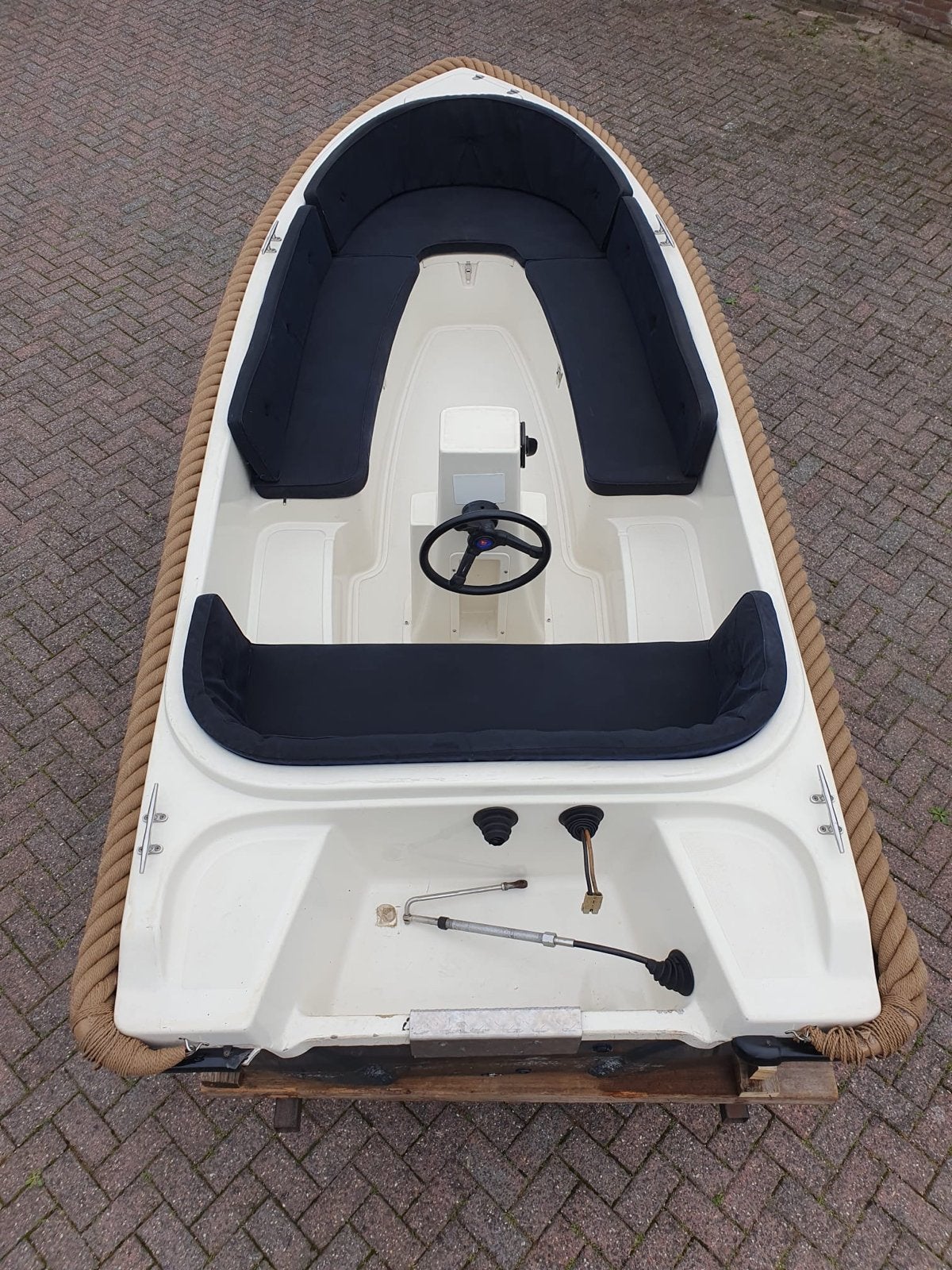 Motorboot/tourboot/consoleboot/sloep/vlet, Watersport en Boten, Sloepen, Gebruikt, Consoleboot, Overige merken, Afdekzeil, Polyester